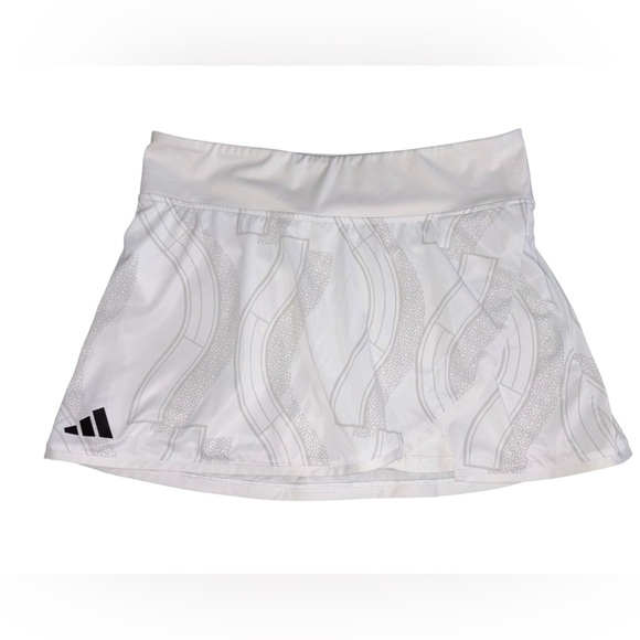 adidas Dresses & Skirts - adidas Club Tennis Graphic Skirt White Skort Size L Built-In Shorts Athleisure